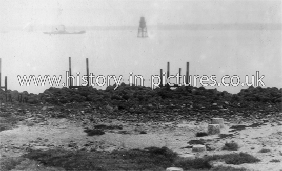 Shell Beach, Canvey on Sea, Essex. c.1920's